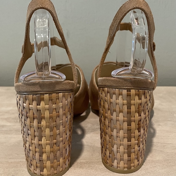 Soludos Suede Heels with Wicker Covered Heels Size 11 New In Box! - Picture 8 of 14